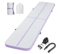Inflatable Gymnastics Mat Tumble Track Gym Floor Mat 3M 4M 5M 6M Air Tumbling Training Track Thick 10cm with Electric Pump for Gymnastics Home Kids Tumble Training/Yoga/Water/Pilates (Purple, 3m/10ft)