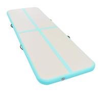 vidaXL Inflatable Gymnastics Mat with Pump 300cm PVC Green Exercise Gym Carpet