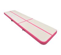vidaXL Inflatable Gymnastics Mat with Pump 600x100x20 cm PVC Green Exercise