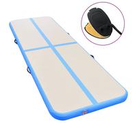 Vidaxl Inflatable Gymnastics Mat With Pump 800X100X10 Cm Pvc Blue, Grey