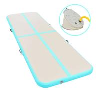 vidaXL Inflatable Gymnastics Mat with Pump 600cm PVC Pink Exercise Gym Carpet