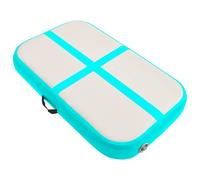 vidaXL Inflatable Gymnastics Mat with Pump PVC Blue Yoga Pilate Training Mat