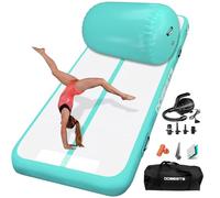 Inflatable Gymnastics Mat with Tumble Track, 3m/4m x 1m x 10cm, Multi-Use Gym Mat for Kids, Yoga, Home Fitness, Pump Included