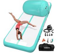 Inflatable Gymnastics Mat with Tumble Track, 3m/4m x 1m x 10cm, Multi-Use Gym Mat for Kids, Yoga, Home Fitness, Pump Included