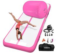 Inflatable Gymnastics Mat with Tumble Track, 3m/4m x 1m x 10cm, Multi-Use Gym Mat for Kids, Yoga, Home Fitness, Pump Included