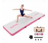 Inflatable Gymnastics Tumbling Mat with Pump - Air Tumble Track for Home Training, Cheerleading, Yoga, Pilates, Martial Arts, Beach, Garden & Water Fun - Durable, Non-Slip, Portable