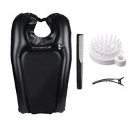 Inflatable Hair Wash Basin | Leakproof Blow Up PVC Head Pillow | Injured Shampoo Bowl Neck Support | for Seniors Pregnant Women Children Kids