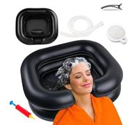 Inflatable Hair Wash Basin, Portable Shampoo Aid Bowls, Easy to Use, When not in Use, Can be Deflated Storagefor Maternal, Bedridden, Disabled, Vulnerable or Elderly (Pink)