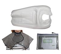 Inflatable Hair Washing Tray with Protective Cape and Storage Bag, Portable Shampoo Bowl Sink in Bed or on Wheelchair for Handicapped, Pregnant or Seniors for Hair, Washing Dyes Cuts