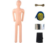 Inflatable Halloween Dead Corpse Prop, 58.3 in Life Size Fake Victim 5 Pcs Set for Haunted House Escape Room Decoration, Halloween PVC Hanging Decoration for Outdoor Indoor Spooky Party Yard Decor