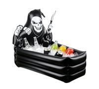 Inflatable Halloween Drinks Cooler, Skeleton Ice Bucket Decoration, 89 cm, Halloween Inflatable Cool Box, for Theme Party, Pool Party, Barbecue in the Garden and Outdoor Camping