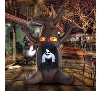 Inflatable Halloween Floating Ghost Tree with LED Light Outdoor Decoration 8FT 2.4m