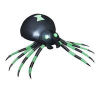 Inflatable Halloween Spider Holiday Decor With LED Lights And Powerful Blower Gymax Green 6ft