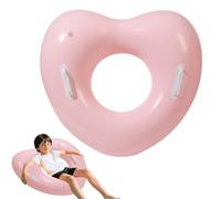 Inflatable Heart Float, Portable Swim Ring, 24.41x22.44x1.57 Inches Pool Accessory with Lightweight Material, Water Sports Accessory, Water Toy with Bright Design, Float Ring for Beach and Party