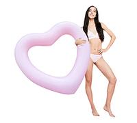 Inflatable Heart Pool Float, Sweet Love Swim Rings Float Loungers Tube for Summer Water Fun Beach Party Toys Floaties for Adults(Pink,1)