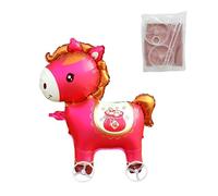 Inflatable Horse Balloon - Cartoon Style Wheel Based Design, 2026 Decor, Adorable Movable Display | Event Ornament and Decorative Attraction