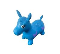 Inflatable Horse Bouncy Kids Animal Hopper Ride ON Play Soft Toy with OR Without Music & Baby Body Balance Without Music, Blue