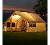 Inflatable House Tent, 6-8 Person, Inflatable Air Tents with Stove Jack, 4 Season Waterproof Windproof,Pump Up Pop-Up Camping Tent with Storage Bag