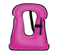 Inflatable Jacket with Breathing Mouth and Strap, Anticollision Swimsuit for Kayaking Boating Fishing(Pink)