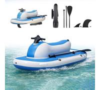 Inflatable Jet Boat with Motor, 500W Power, Underwater Scooter, Foldable Design, 150kg Load Capacity for Water Sports