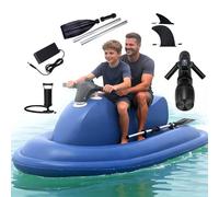 Inflatable Jet Ski Set with Underwater Scooter, Electric Watercraft for Adults, Remote Control & Brushless Motor, 3-11 km/h for Sea Pool Party