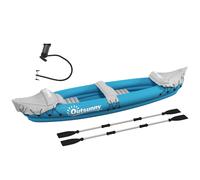 Inflatable Kayak 330x105x50cm Blue Plastic w/ Aluminium Oars 2-Person with Pump