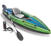 Inflatable Kayak Set with Oar and Hand Pump 1 Person Intex Challenger K1 Outdoor