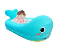 Inflatable Kid Tub Portable PVC Travel Baby Bath | Lightweight Baby Baths, Leakproof Cute Whale Design, Thick Cushion Seat, Kids Swimming Pool for Bathroom Travel Family Use, Perfect for