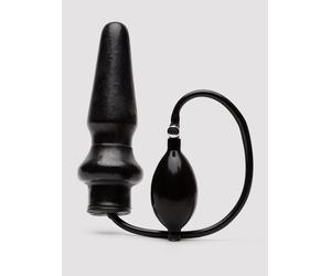 Inflatable Latex Butt Plug - Black Black