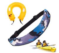 Inflatable Life Belt - Safety Float Device, Rescue Equipment, Compact Reflective Pack, Adjustable Swimming Operations with Whistles for Kayaking Outdoors, SPO