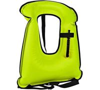 Inflatable Life Jacket for Adults, Adjustable Snorkeling Vest with Buoyancy Aid for Kayaking, Swimming, Paddleboarding, Surfing, 220 lbs Capacity(Yellow)