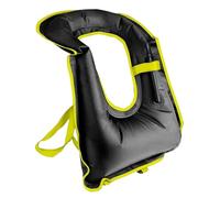 Inflatable Life Jacket for Adults, Compact Buoyancy Aid Swim Vest with Easy Inflate Design, Lightweight Snorkel Vest for Swimming, Kayaking, Paddle Boarding, Fishing(black)