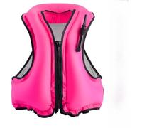 Inflatable Life Jacket with Zipper Snorkel Strap Inflatable Snorkel Vest for Swimming Kayaking Boating Water Sport