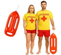 Inflatable Life Saver Ring - 64cm Red Blow-Up Pool Float for Fun Only | Beach & Pool Party Decoration, Fancy Dress, Swimming Prop & Themed Event Accessory