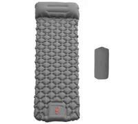 Inflatable Mat Camping Sleeping Self Inflating Mattress Bed Air Pillow Hiking - Grey