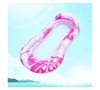 Inflatable Mesh Pool Lilo Floating Water Hammock Portable Swimming Air Mattress PVC Foldable With Backrest Armrest Summer Party Beach Adult Toy(Pink Figure)