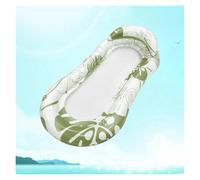 Inflatable Mesh Pool Lilo Floating Water Hammock Portable Swimming Air Mattress PVC Foldable With Backrest Armrest Summer Party Beach Adult Toy(Green figure)