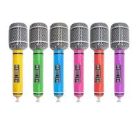 Inflatable Microphone, 6PCS 13 Inch Pvc Blow up Microphone, Inflatable Props for Musical Concert Themed Party Supplies Microphones for Parties Instruments Prop