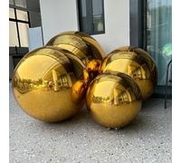 Inflatable Mirror Ball 2.0m/79in Big Shiny Balls Airtight Giant Mirror Balloon Large PVC Sealed Sphere For Events & Stage Party, Advertising, Shows Decoration(1 Piece,Gold,Without Air Pump)