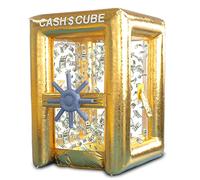 Inflatable Money Grab Machine 8.2ft/2.5m Inflatable Cash Cube with Blowers Inflatable Money Booth for Business Advertising Event Promotion black