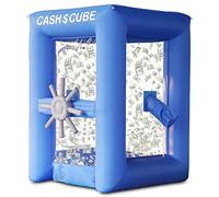Inflatable Money Grab Machine - 8.2ft Inflatable Cash Cube with Blowers for Business Advertising and Event Promotion