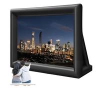 Inflatable Movie Screen for Projector - 16ft Outdoor One Piece Design for Front and Rear Projection - Ideal for Backyard Movie Nights and Pool Parties