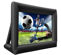 Inflatable Movie Screen Outdoor Projector Screen for Outside 14-24ft, Large Blow Up Screens Front and Rear Projection with Air Blower, for Outdoor Party Backyard Pool Fun (16ft)
