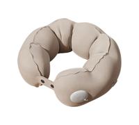 Inflatable Neck Pillow - Foldable Flight Pillow, Driving Fidelity Headrest, Stretchy Adjustable Strap with Quick Press Inflation | Ideal for Travel Aircraft Cars Camping Office Sleeping Rest