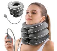 Inflatable Neck Stretcher for Cervical Traction, Adjustable Neck Stretcher with 3-Layer Stretch Design, Ergonomic Neck Pillow, Neck Brace, Human for Pain Relief for Home, Office, On the Go