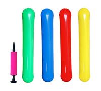 Inflatable Noodles - 5 Piece Swimming Float Set with Air Pump, Thickened PVC Connecting Rods | Portable Water Play Sticks For Kids And Beginners Floating Tool For Outdoor Pool Front River And