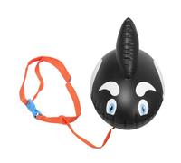 Inflatable Open Water Swimming Buoy with Adjustable Waist Belt Black PVC | High Visibility Exterior, Heat Sealed Layered Construction, Abrasion Resistant Support for Lake Swimming, Pools, Coaches