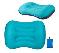 Inflatable Outdoor Camping Pillow with Pocket, Compact Travel Neck Support
