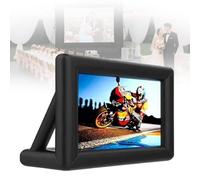 Inflatable Outdoor Movie Screen 24ft - Giant Portable Theater for Camping, Parties, Weddings, Includes Quiet Blower, Ground Spikes, Durable Oxford Cloth, Double-Sided Viewing