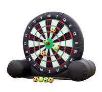Inflatable Outdoor Soccer Dart Board(10ft Tall) Kick Dart Board, contain 8 Pcs Soccer Balls & 370W Blower - Giant Outdoor Football Dart Board Game with Big Target